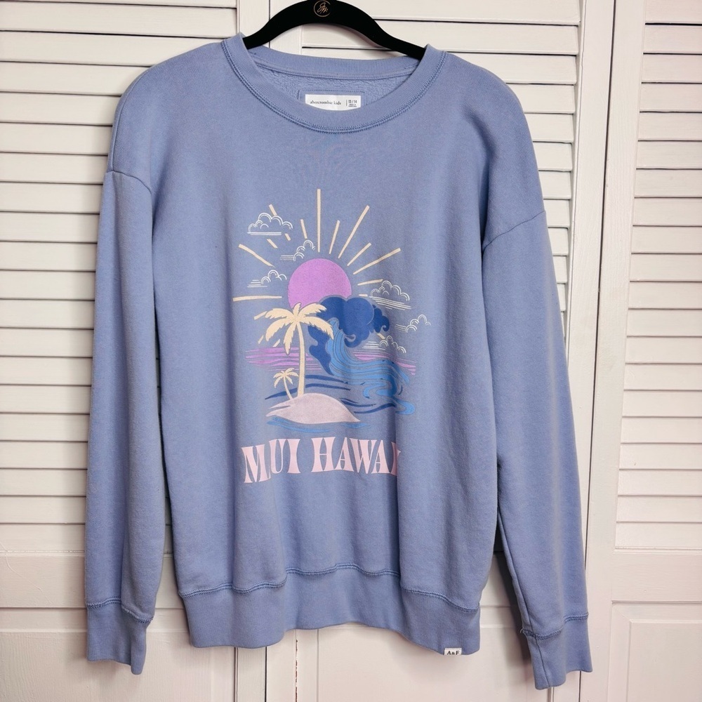 ABERCROMBIE Kids Light Blue Maui Hawaii Sweater Size 13/14